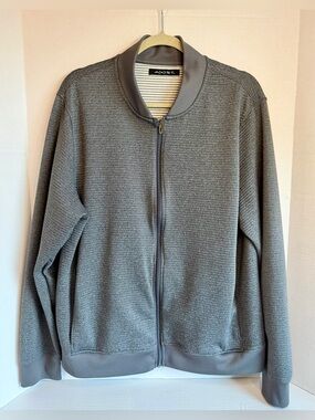 Axist Men’s Charcoal Gray Zip-Front Bomber Jacket XL